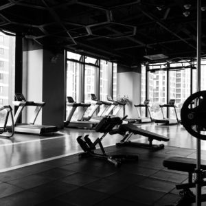 gym equipment inside room