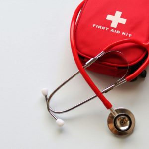 First Aid Kit on White Background